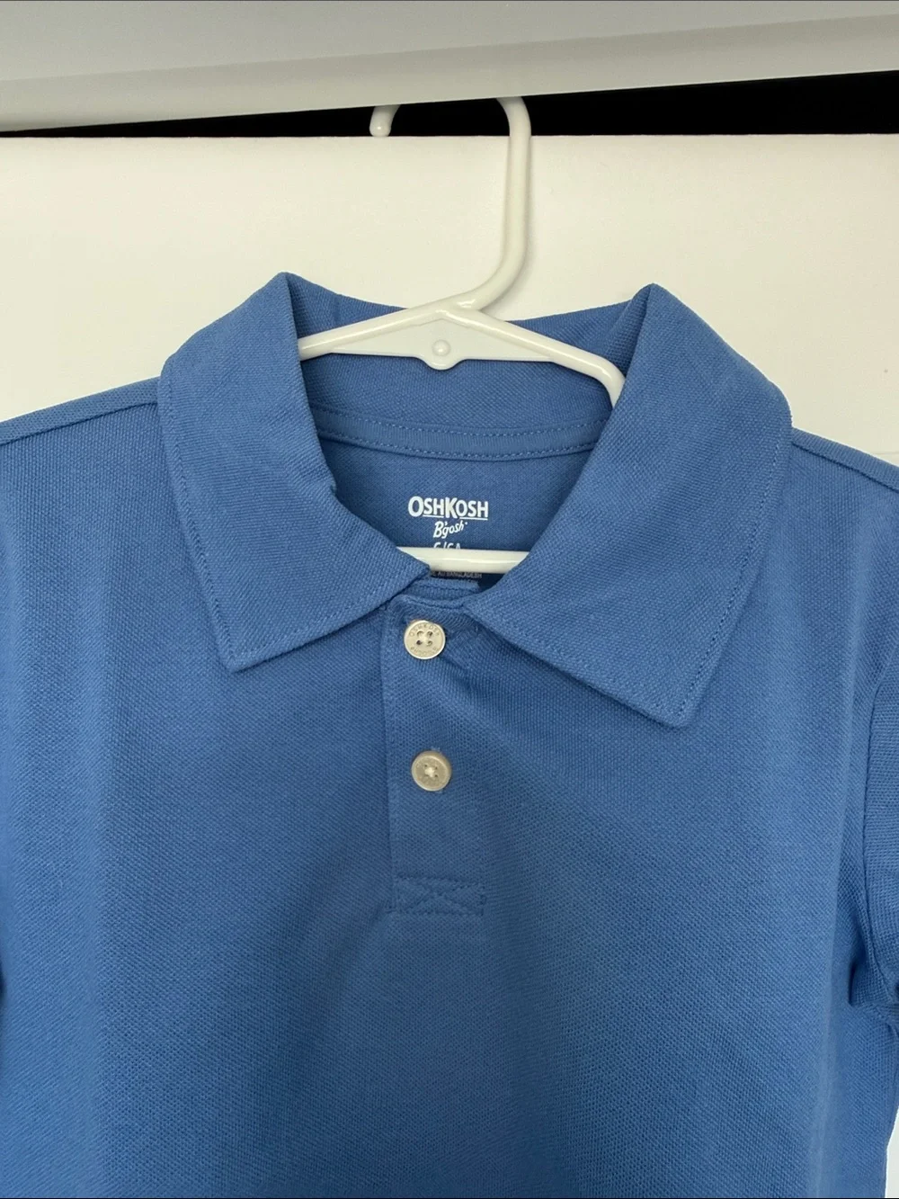 NWT Boys OshKosh B'gosh Classic Short Sleeve Polo - Blue Size 6